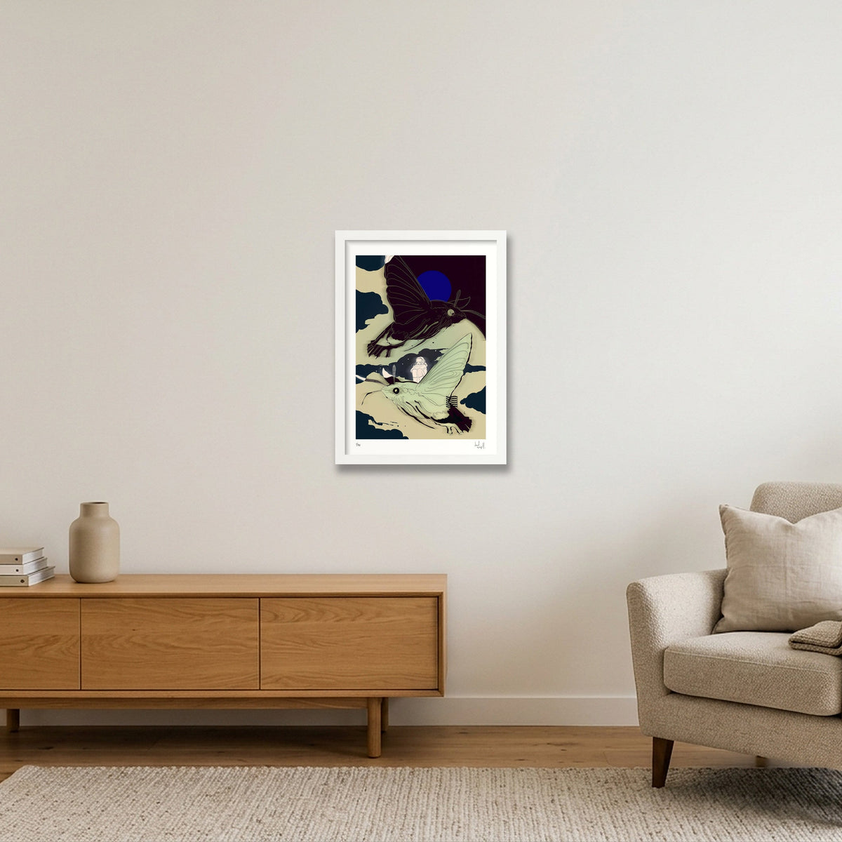 air. — A3 (30×42cm, 12×17") White Frame