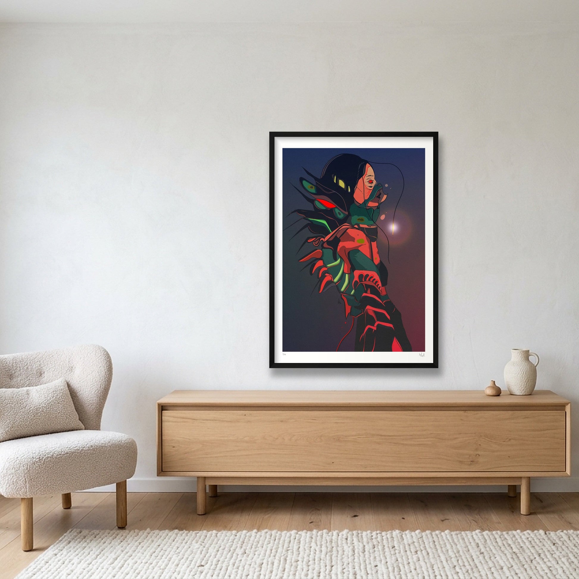 sakana. — 59×84cm, 23×33" Black Frame