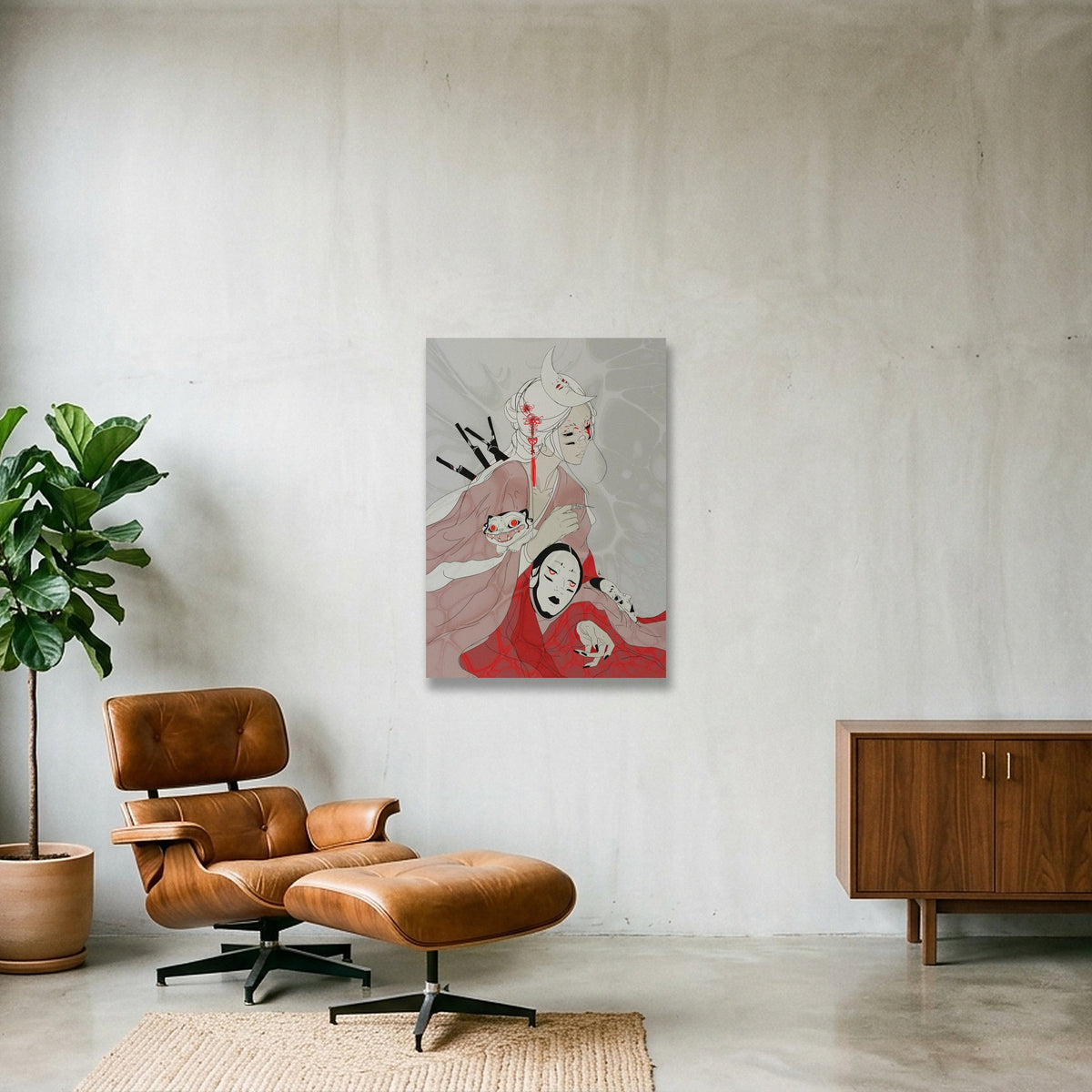 all my demons. — A1 (59×84cm, 23×33") Acrylic Mount