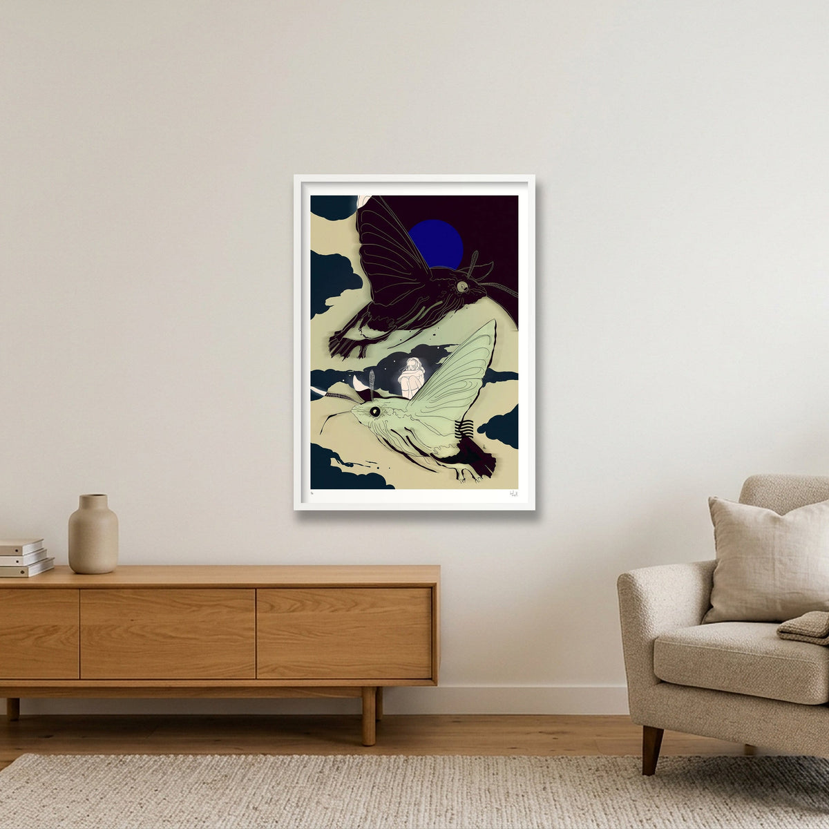 air. — A1 (59×84cm, 23×33") White Frame
