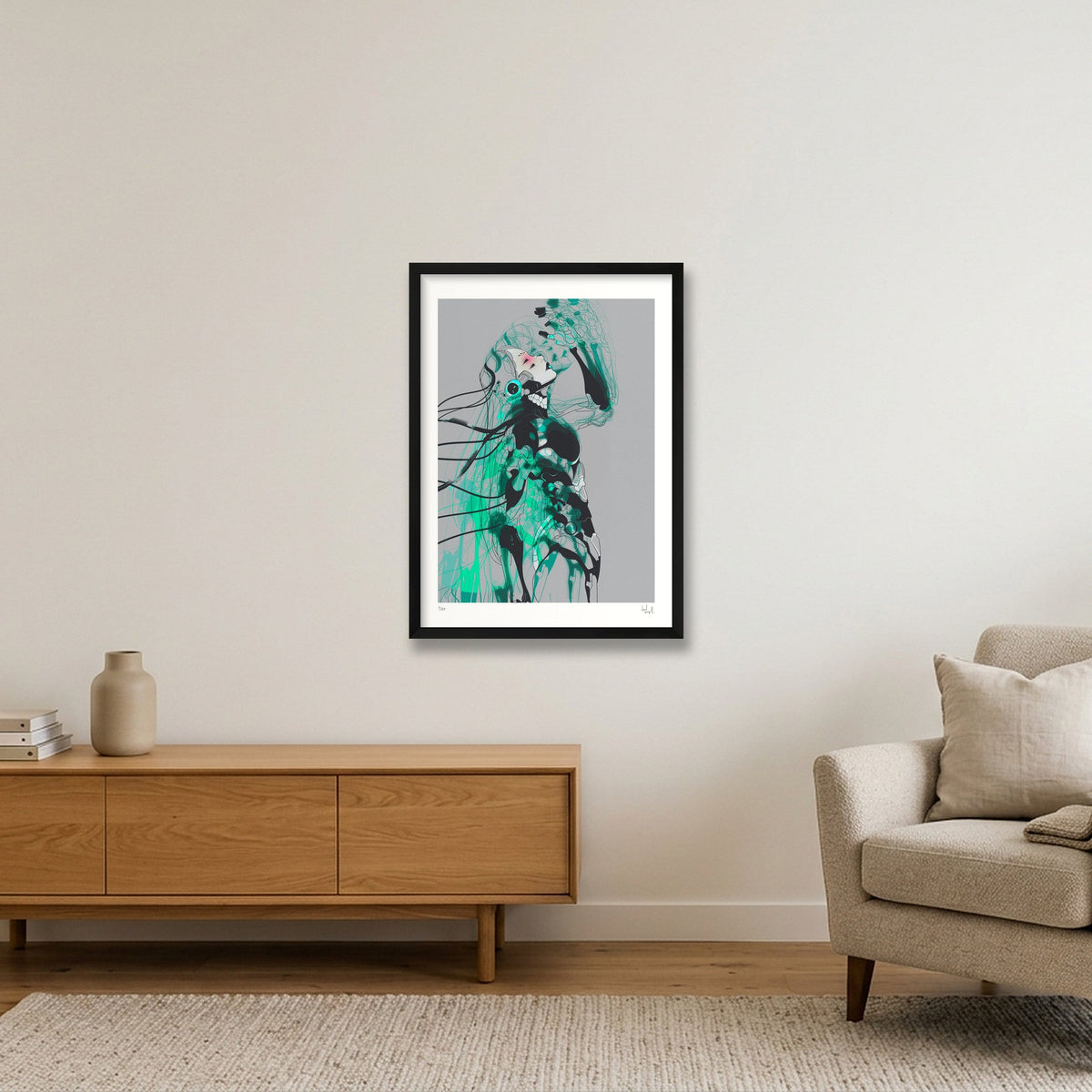 xena. — 42×59cm, 17×23" Black Frame
