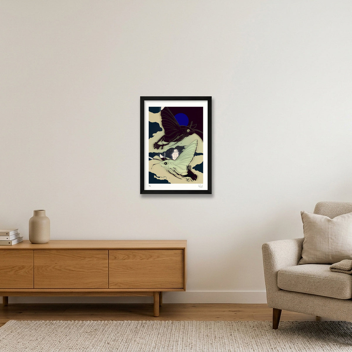 air. — A3 (30×42cm, 12×17") Black Frame