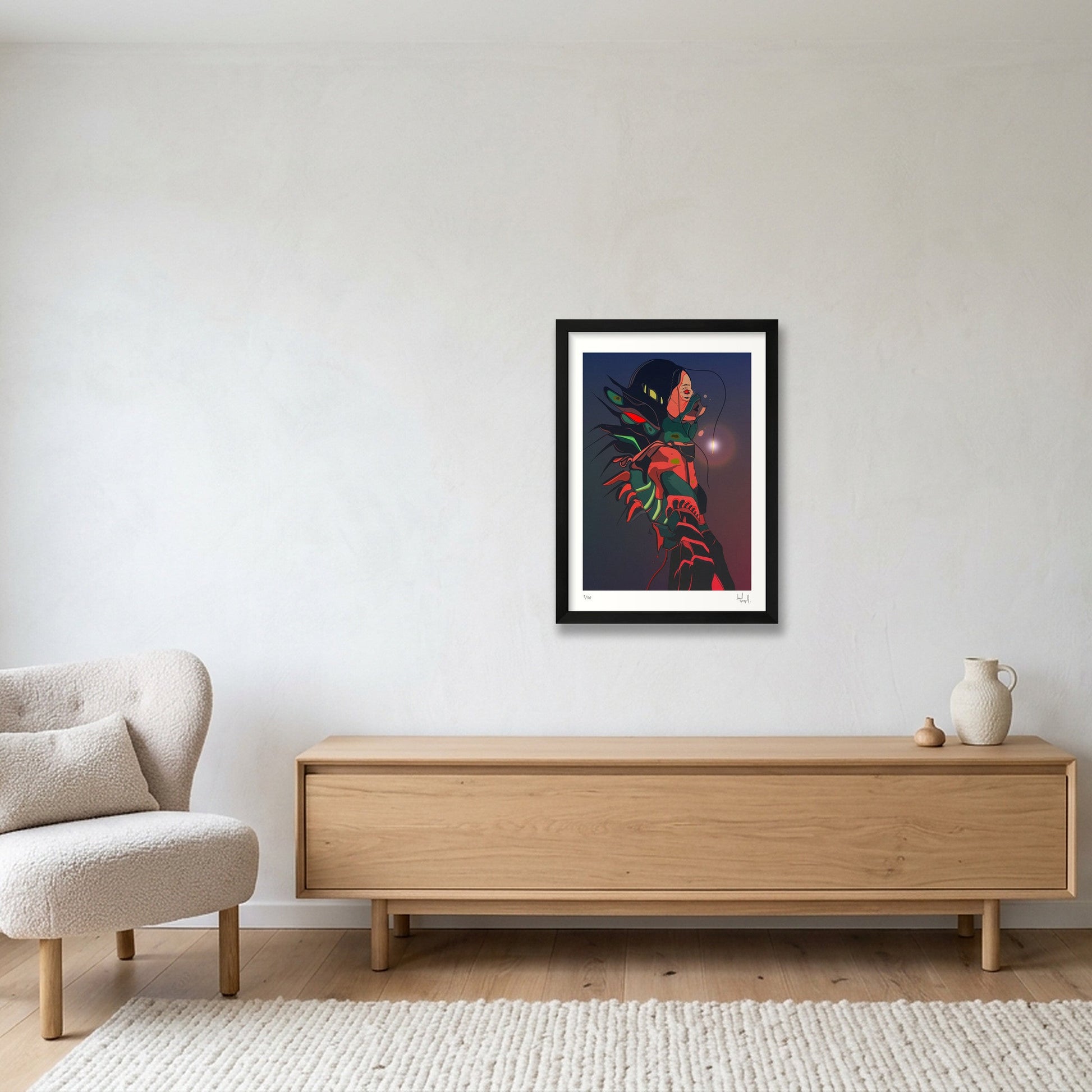 sakana. — A3 (30×42cm, 12×17") Black Frame