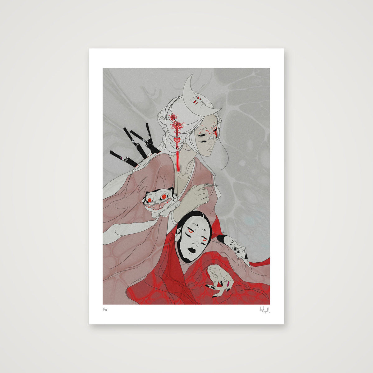 all my demons. — A2 (42×59cm, 17×23") Print only